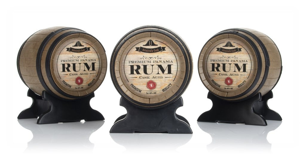 Admiral's Cask Dark Rum Barrel Gift Set (3 x 50ml) 15cl