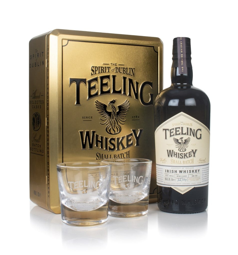 Teeling Small Batch Gold Presentation Tin Gift Pack with 2x Glasses 70cl