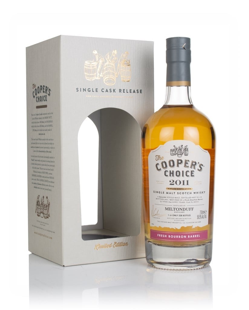Miltonduff 10 Year Old 2011 (cask 800531)  - The Cooper's Choice (The Vintage Malt Whisky Co.) 70cl