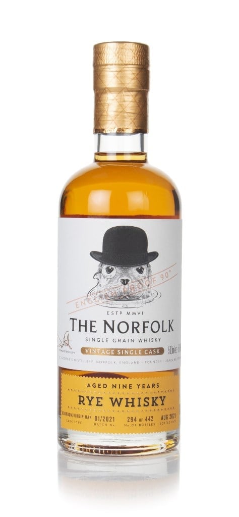 The Norfolk 9 Year Old Rye Whisky 50cl