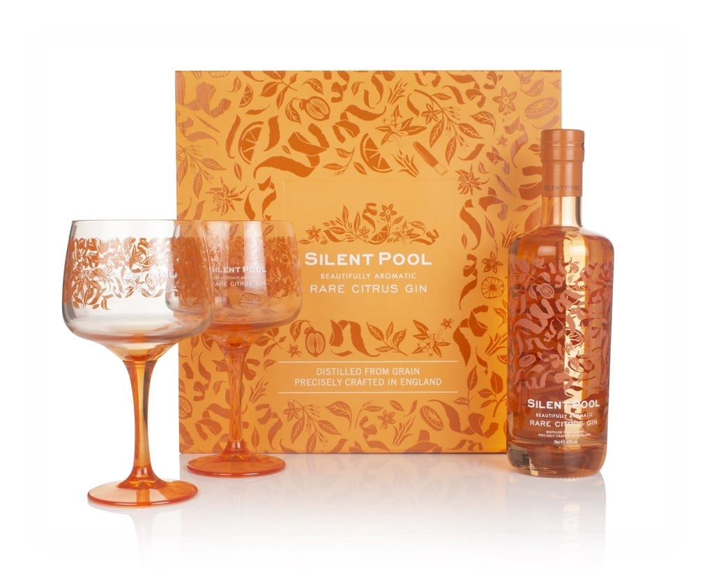 Silent Pool Rare Citrus Gin Gift Pack with 2x Glasses 70cl