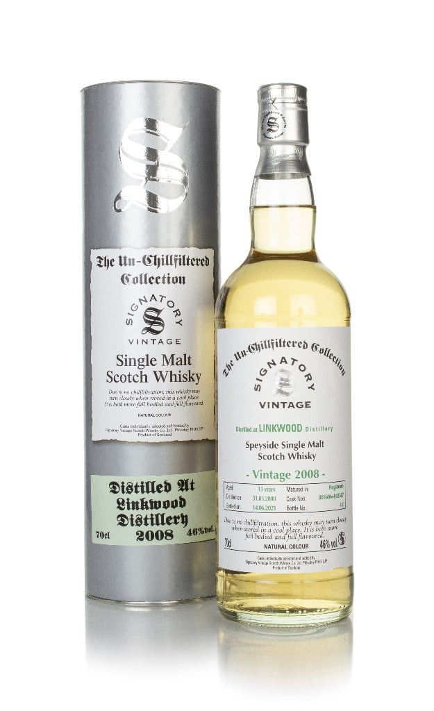 Linkwood 13 Year Old 2008 (casks 803606 & 803607) - Un-Chillfiltered Collection (Signatory) 70cl