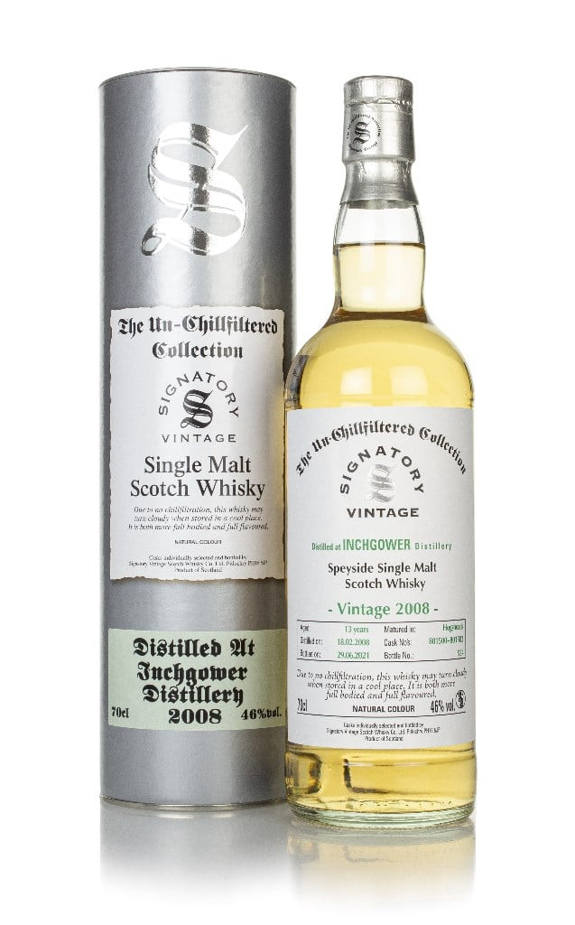 Inchgower 13 Year Old 2008 (casks 801500 & 801502) - Un-Chillfiltered Collection (Signatory) 70cl