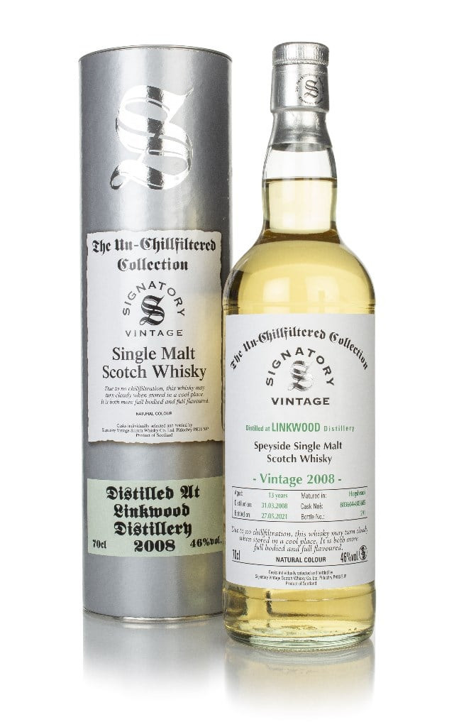 Linkwood 13 Year Old 2008 (casks 803604 & 803605) - Un-Chillfiltered Collection (Signatory) 70cl
