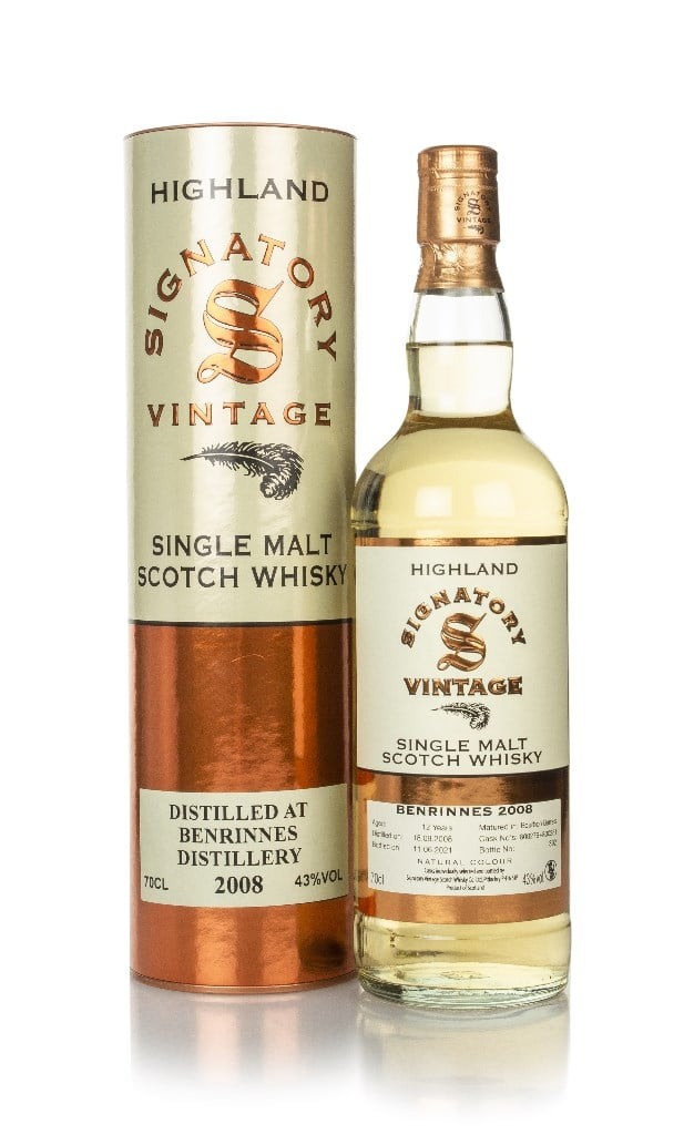 Benrinnes 12 Year Old 2008 (casks 800279 & 800281) - Signatory 70cl