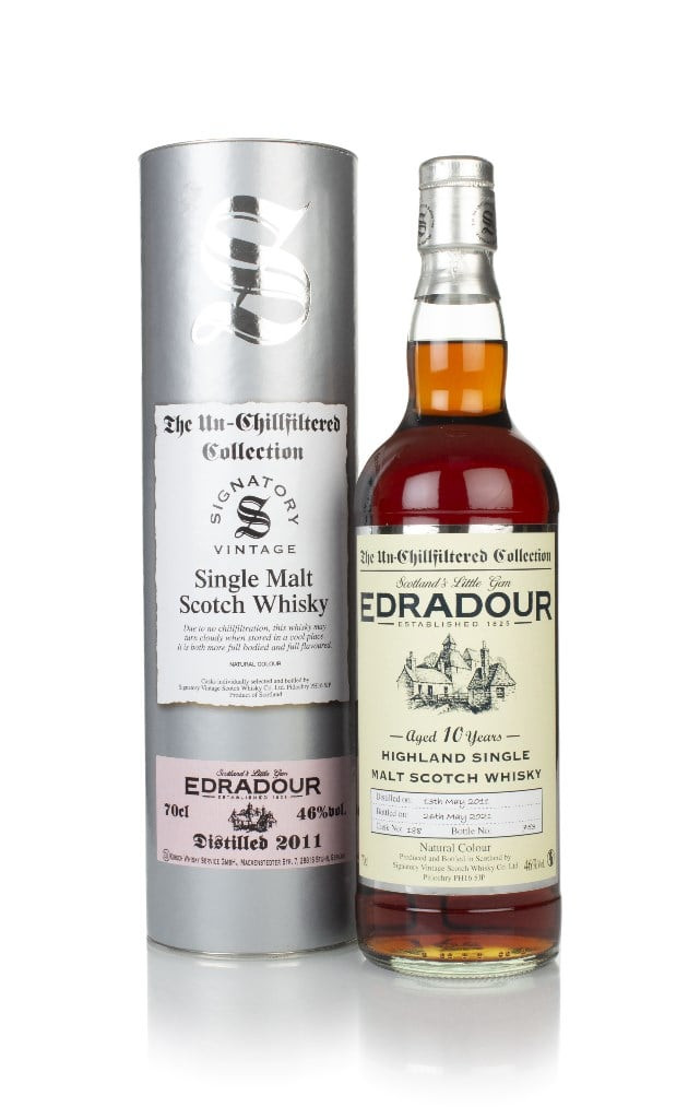 Edradour 10 Year Old 2011 (cask 188) - Un-Chillfiltered Collection (Signatory) 70cl