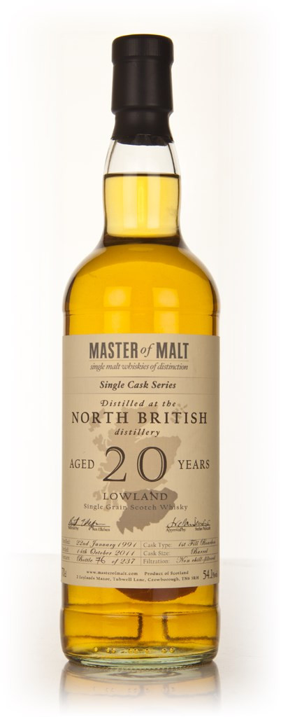 North British 20 Year Old 1991 Cask 3228 - Single Cask (Master of Malt) 70cl