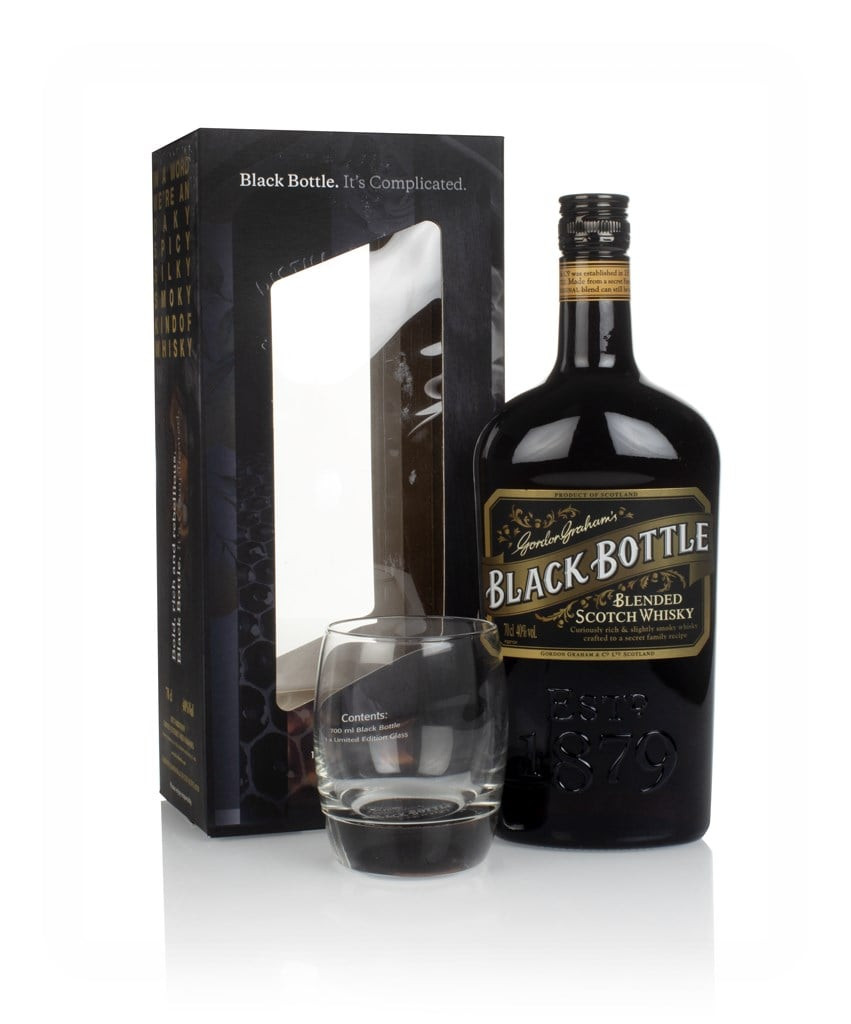 Black Bottle Gift Pack with Glass 70cl