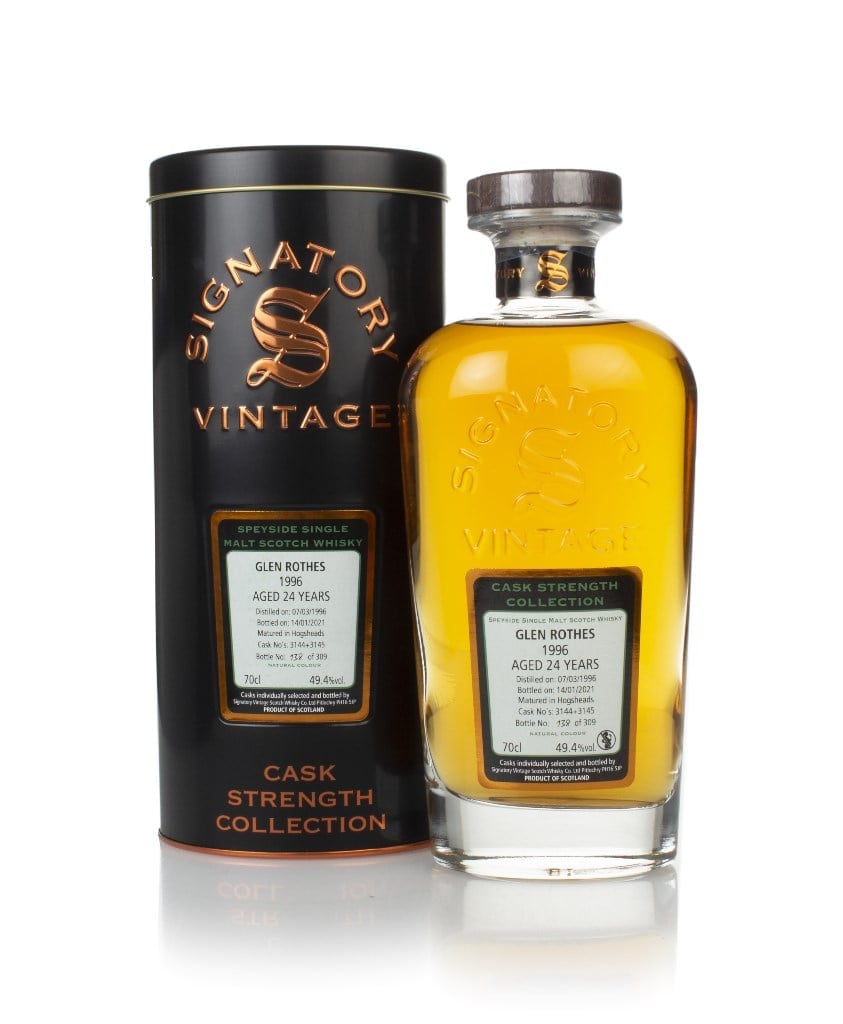 Glenrothes 24 Year Old 1996 (cask 3144 & 3145) - Cask Strength Collection (Signatory) 70cl