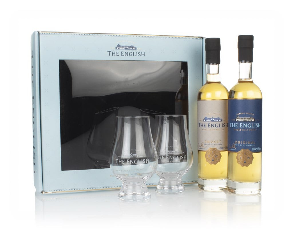 The English - Original & Smokey Gift Pack with 2x Glasses 40cl