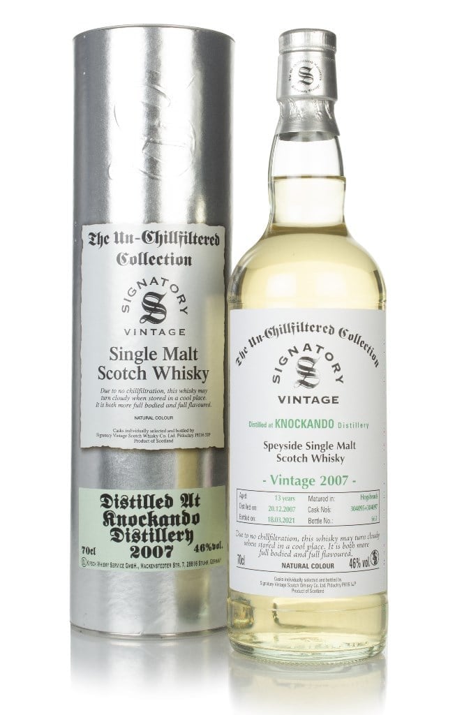 Knockando 13 Year Old 2007 (casks 304095 & 304097) - Un-Chillfiltered Collection (Signatory) 70cl
