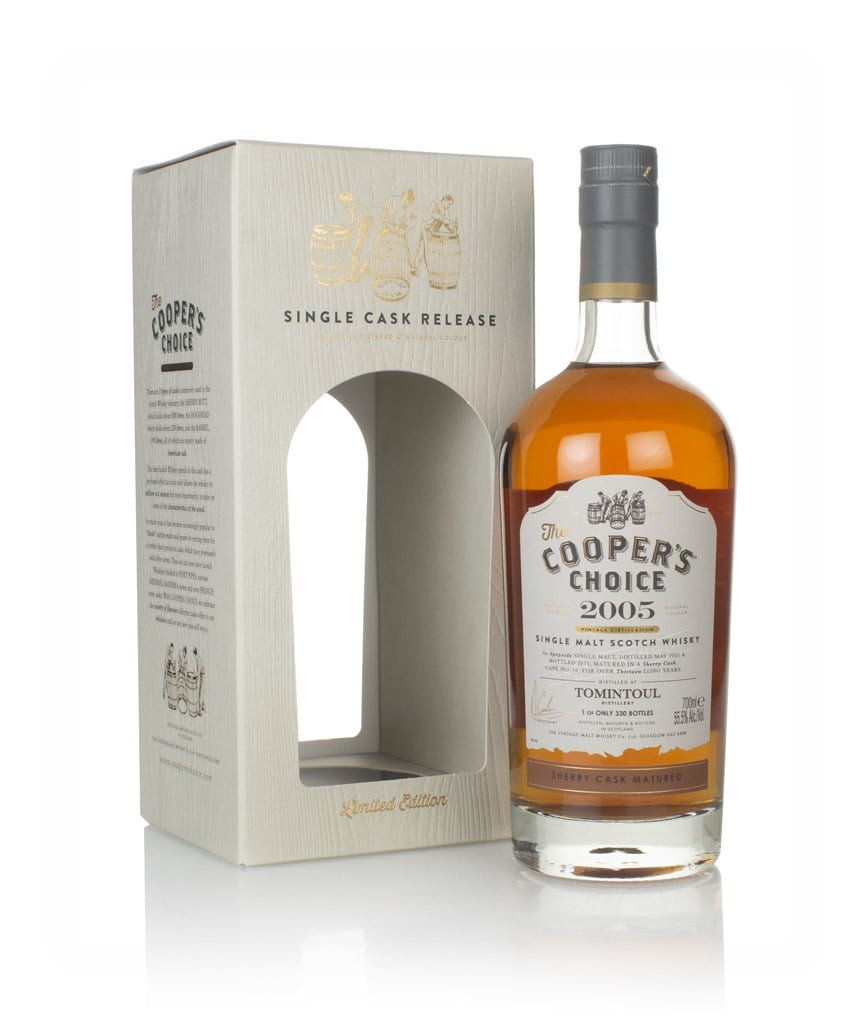 Tomintoul 13 Year Old 2005 (cask 10) - The Cooper's Choice (The Vintage Malt Whisky Co.) 70cl