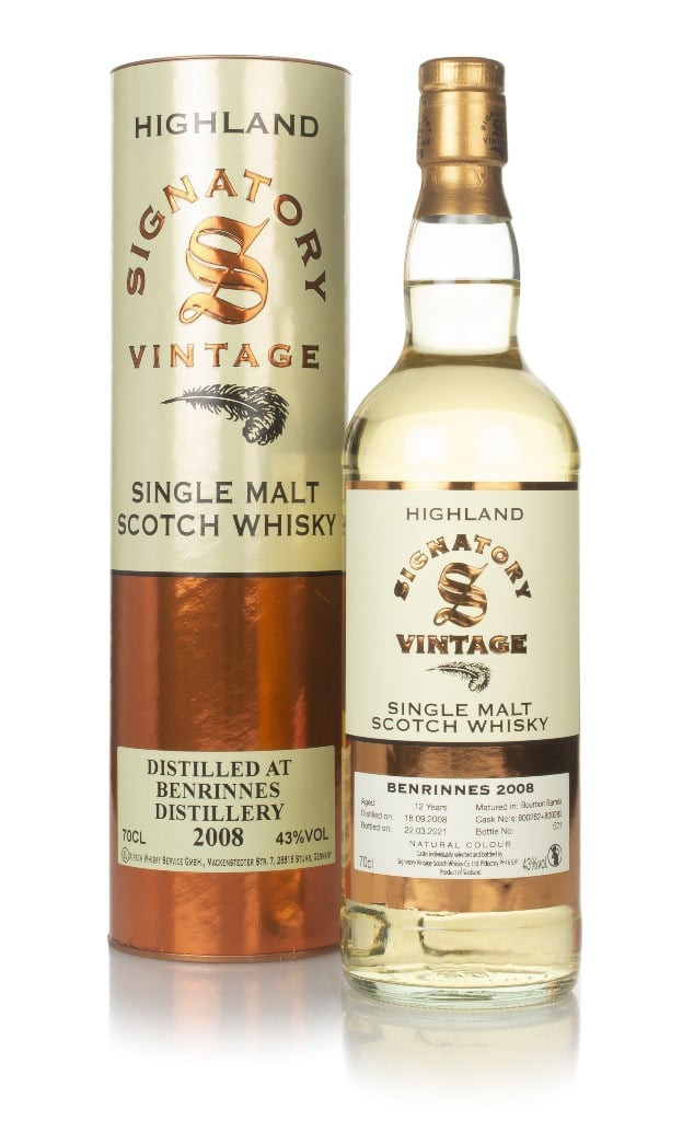 Benrinnes 12 Year Old 2008 (casks 800282 & 800283) - Signatory 70cl