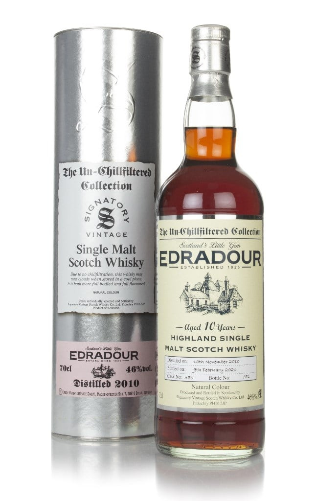 Edradour 10 Year Old 2010 (cask 385) - Un-Chillfiltered Collection (Signatory) 70cl