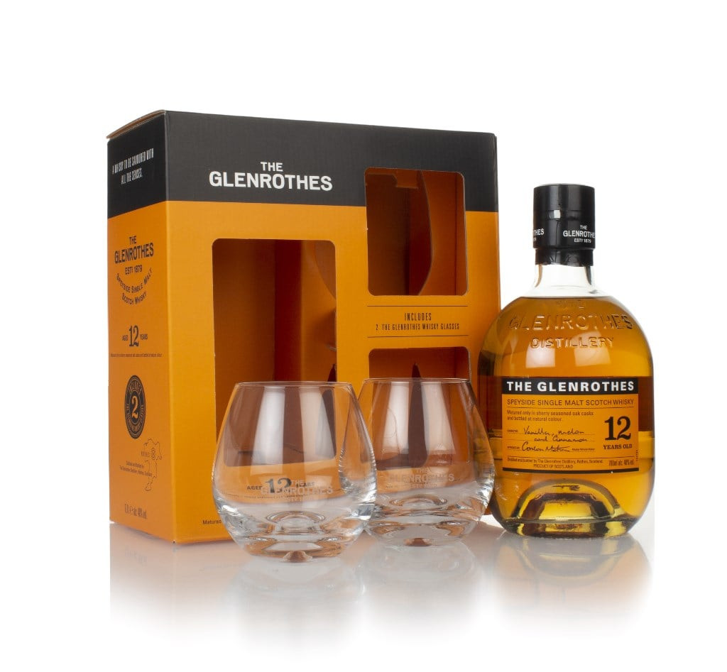 The Glenrothes 12 Year Old Gift Pack with 2x Glasses 70cl