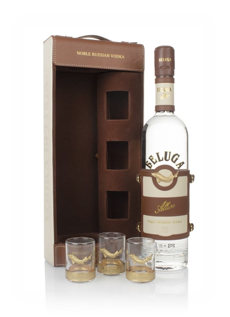 Beluga Allure Vodka Gift Pack with 3x Glasses 70cl