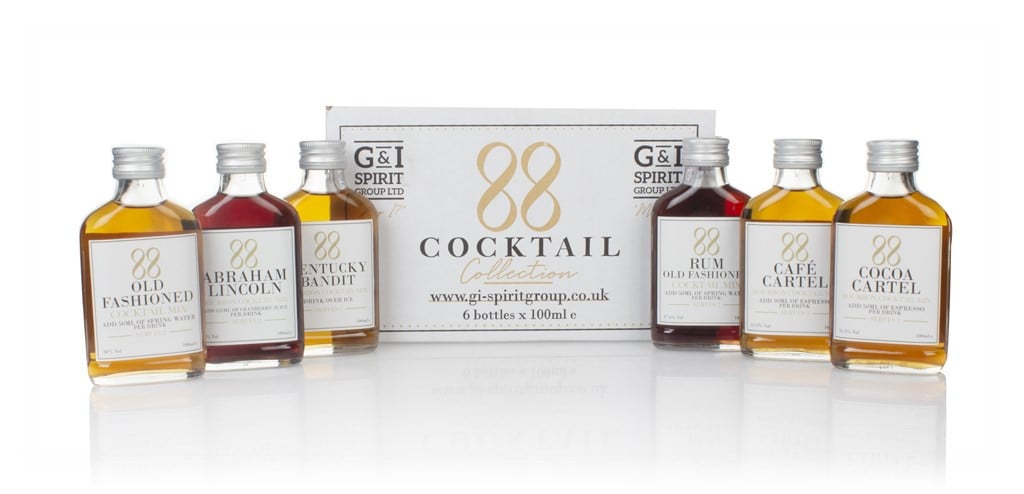 88 Cocktail Whisky, Bourbon, & Rum Cocktail Collection (6 x 100ml) 60cl
