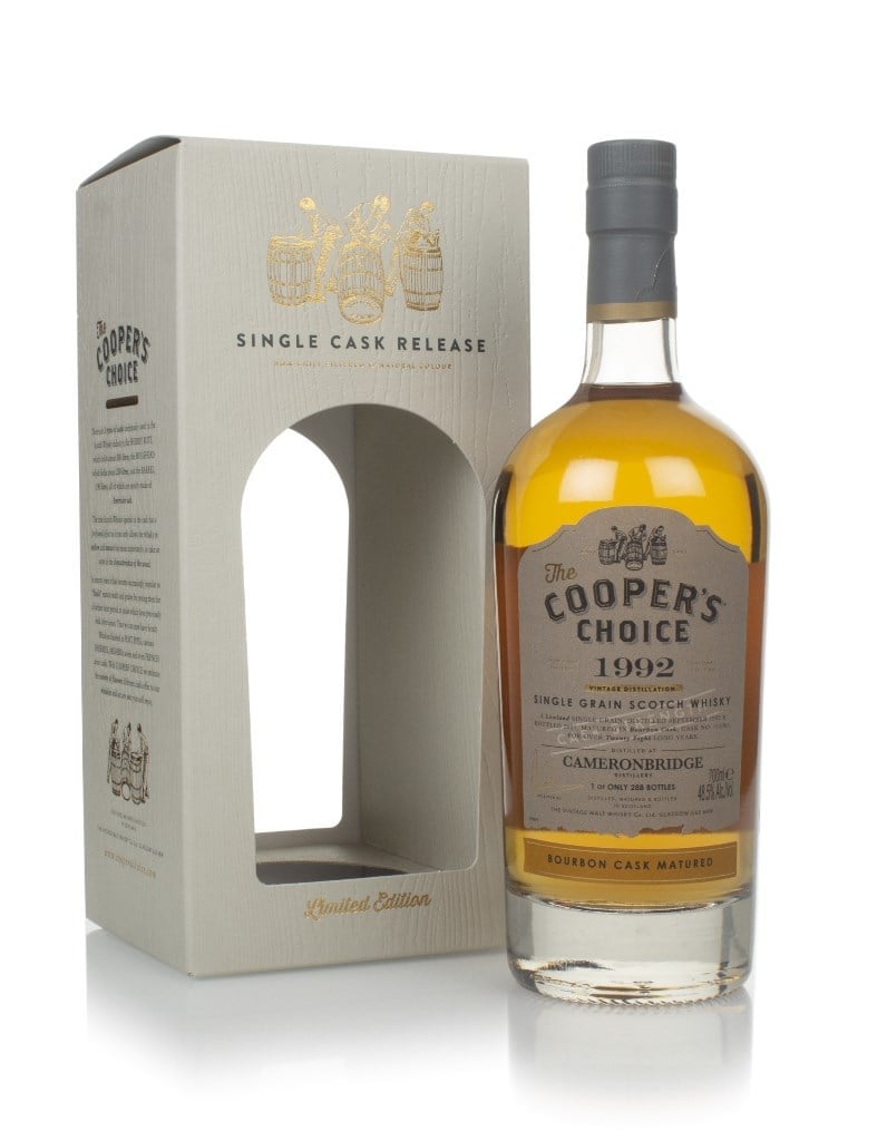 Cameronbridge 28 Year Old 1992 (cask 115061) - The Cooper's Choice (The Vintage Malt Whisky Co) 70cl
