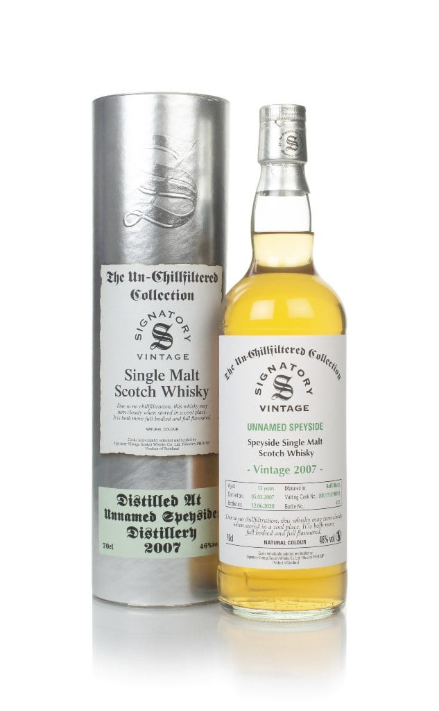 Unnamed Speyside 13 Year Old 2007 - Un-Chillfiltered Collection (Signatory) 70cl