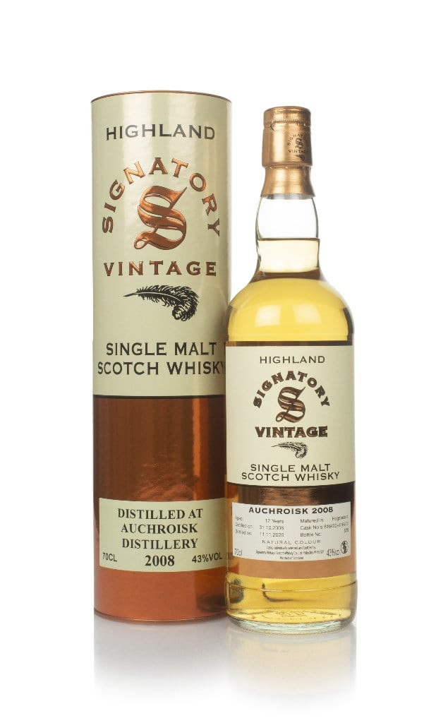 Auchroisk 12 Year Old 2008 (casks 816420 & 816423) - Signatory 70cl