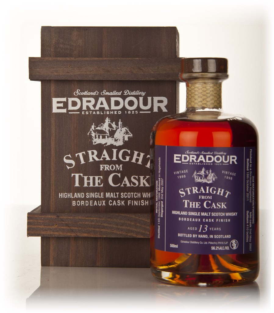Edradour 13 Year Old 1998 Bordeaux Cask Finish - Straight from the Cask 56.2% 50cl