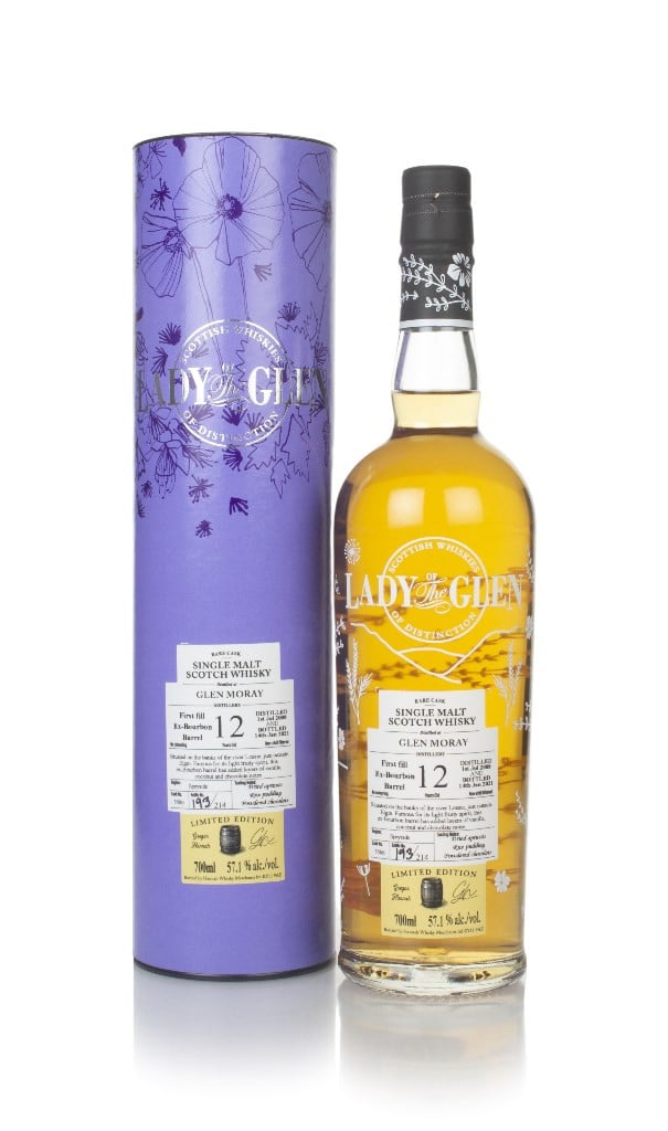 Glen Moray 12 Year Old 2008 (cask 5586) - Lady of the Glen (Hannah Whisky Merchants) 70cl