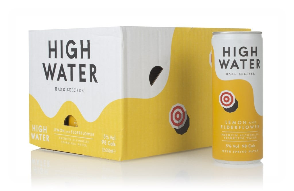 High Water Lemon & Elderflower Hard Seltzer (12 x 250ml) 300cl