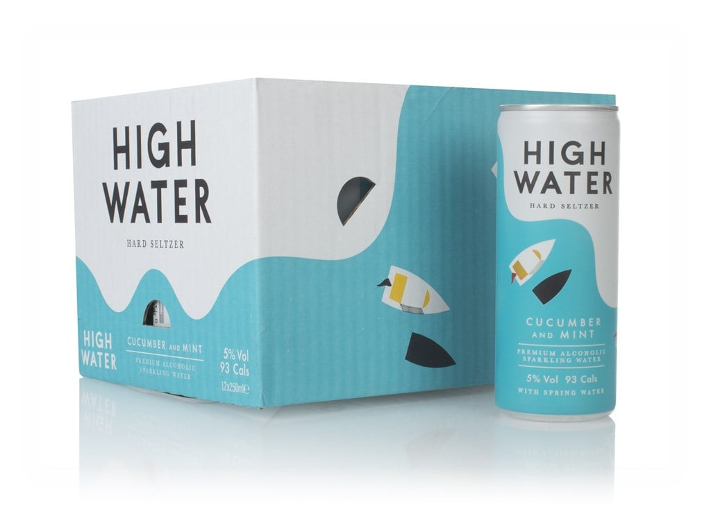 High Water Cucumber & Mint Hard Seltzer (12 x 250ml) 300cl