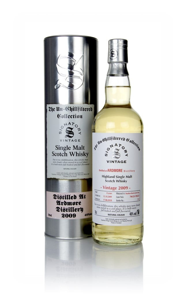Ardmore 8 Year Old 2009 (casks 706322 & 706323) - Un-Chillfiltered Collection (Signatory) 70cl