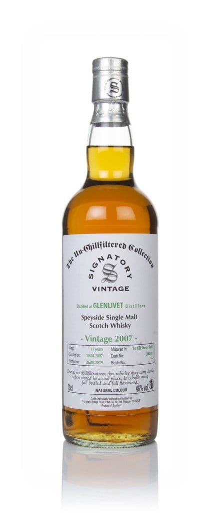Glenlivet 11 Year Old 2007 (cask 900241) - Un-Chillfiltered Collection (Signatory) 70cl