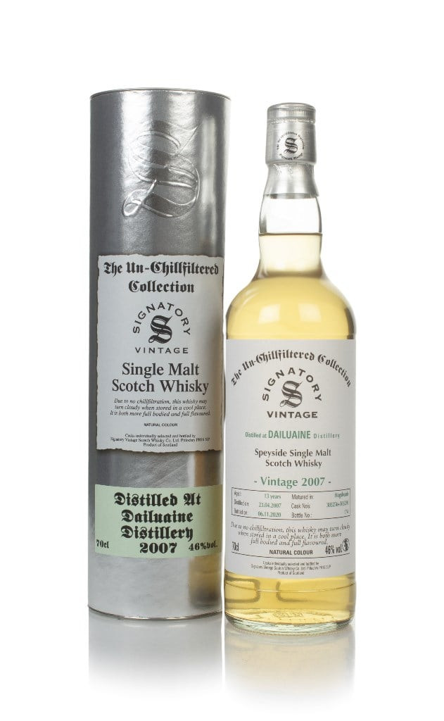 Dailuaine 13 Year Old 2007 (cask 303256 & 303290) - Un-Chillfiltered Collection (Signatory) 70cl