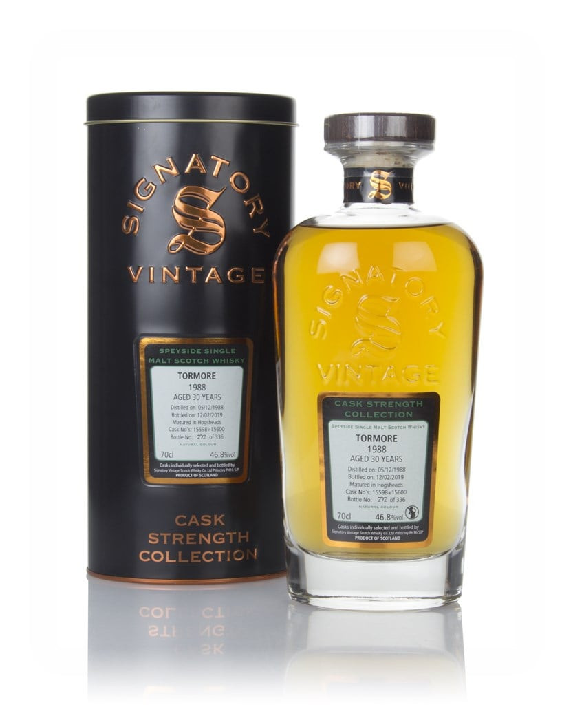 Tormore 30 Year Old 1988 (casks 15598 & 15600) - Cask Strength Collection (Signatory) 70cl
