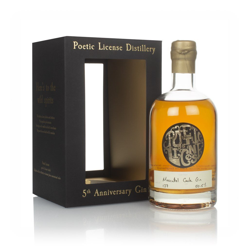 Poetic License 5th Anniversary Gin - Moscatel Cask 70cl