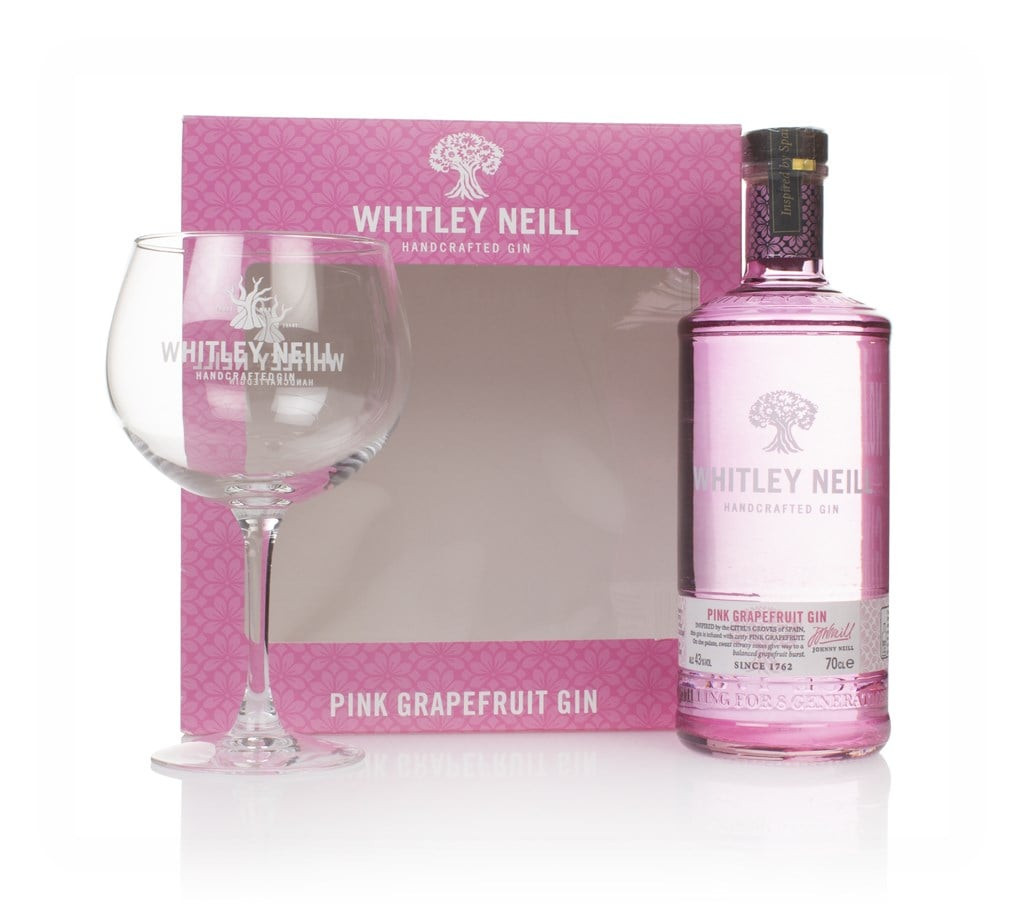 Whitley Neill Pink Grapefruit Gin Gift Pack with Glass 70cl