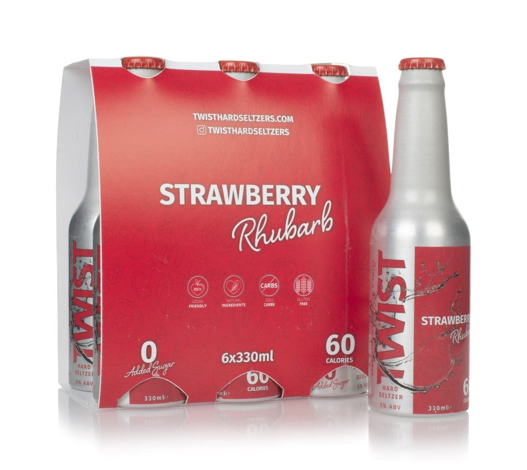 Twist Strawberry & Rhubarb Hard Seltzer (6 x 330ml) 198cl