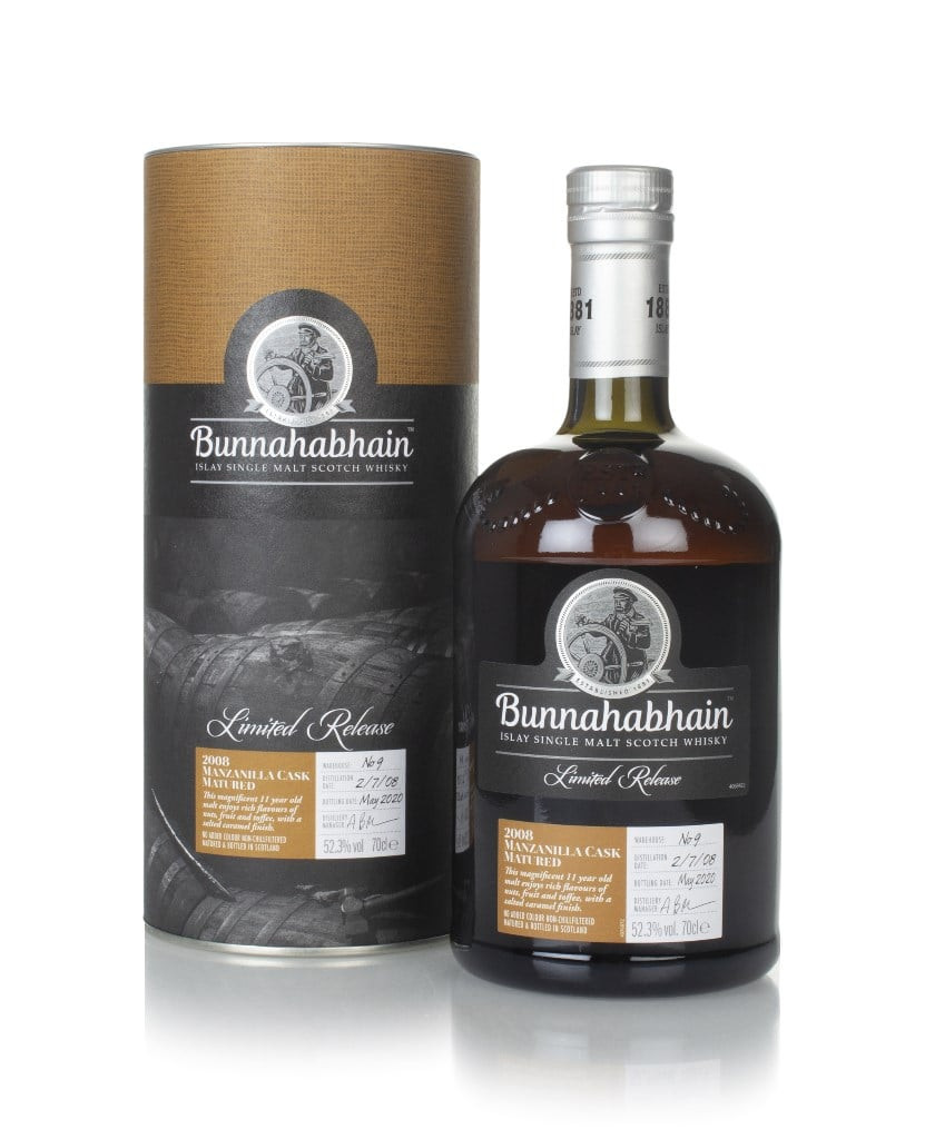 Bunnahabhain 11 Year Old 2008 Manzanilla Cask Matured 70cl