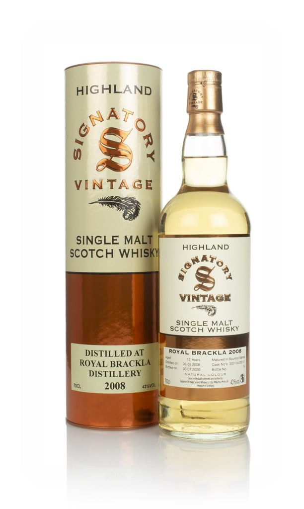 Royal Brackla 12 Year Old 2007 (cask 305118 & 305121) - Signatory 70cl