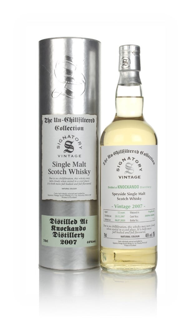 Knockando 12 Year Old 2007 (casks 304094 & 304096) - Un-Chillfiltered Collection (Signatory) 70cl