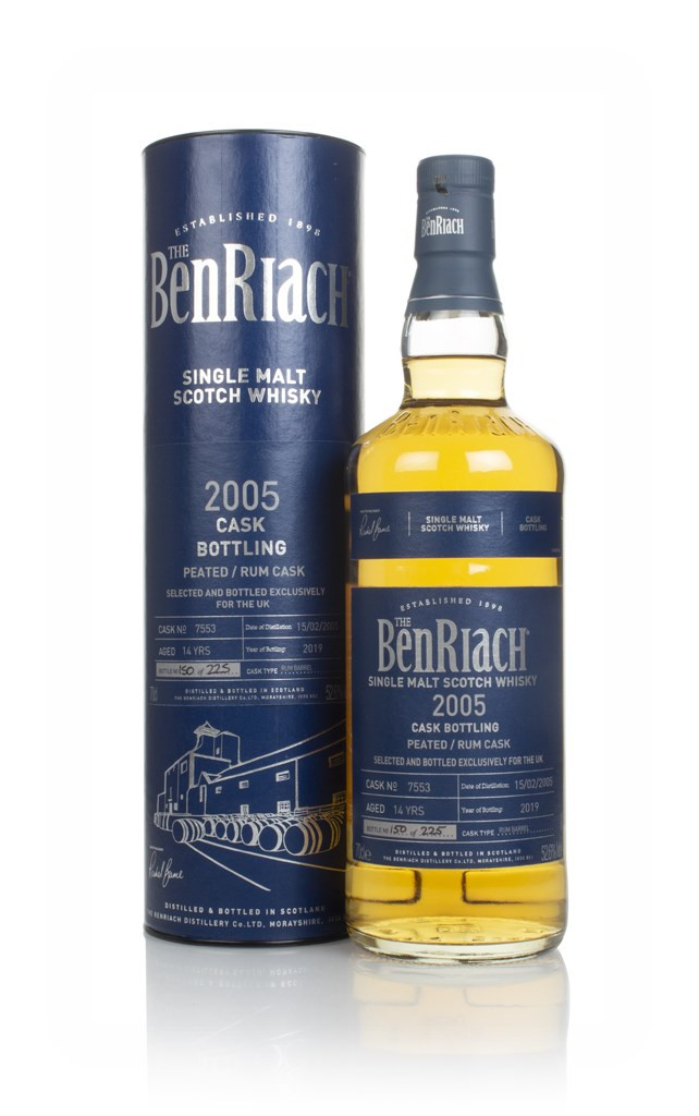 BenRiach 14 Year Old 2005 (cask 7553) - Peated Rum Cask 70cl