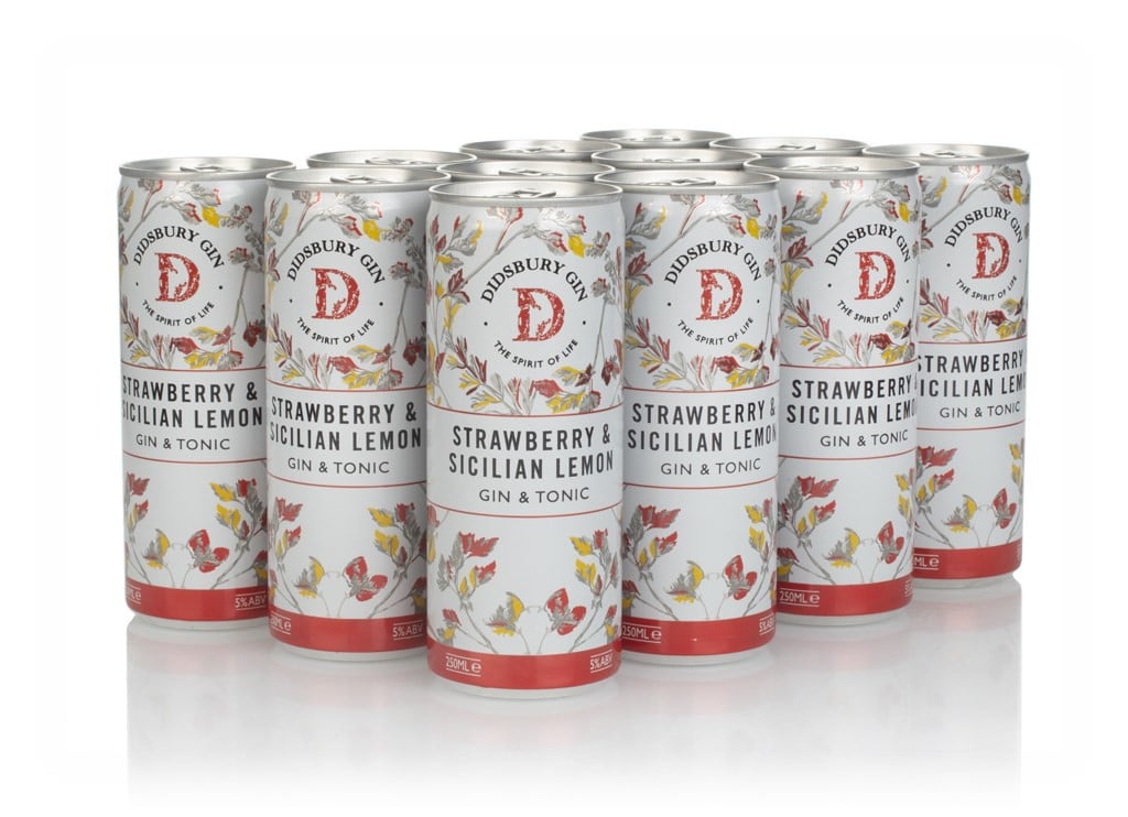 Didsbury Gin Strawberry & Sicilian Lemon Gin & Tonic (12 x 250ml)