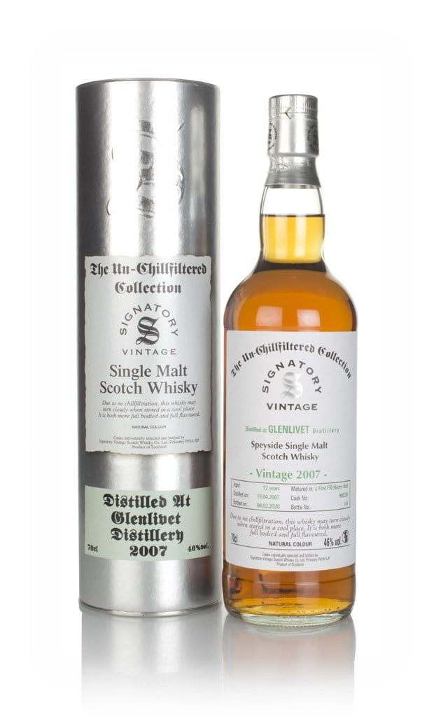 Glenlivet 12 Year Old 2007 (cask 900238) - Un-Chillfiltered Collection (Signatory) 70cl