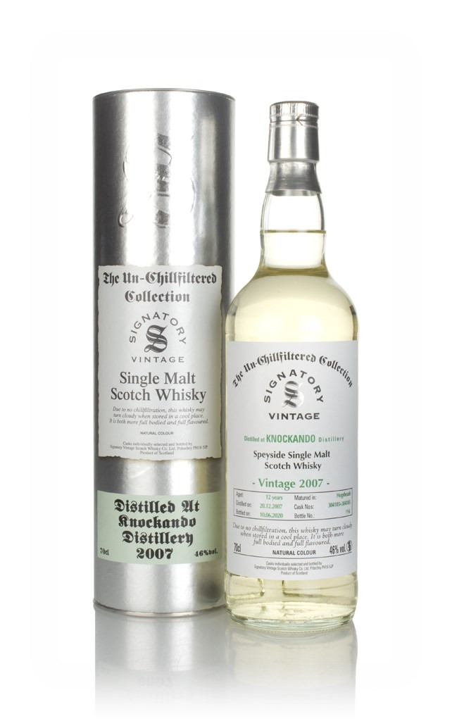 Knockando 12 Year Old 2007 (casks 304103 & 304105) - Un-Chillfiltered Collection (Signatory) 70cl