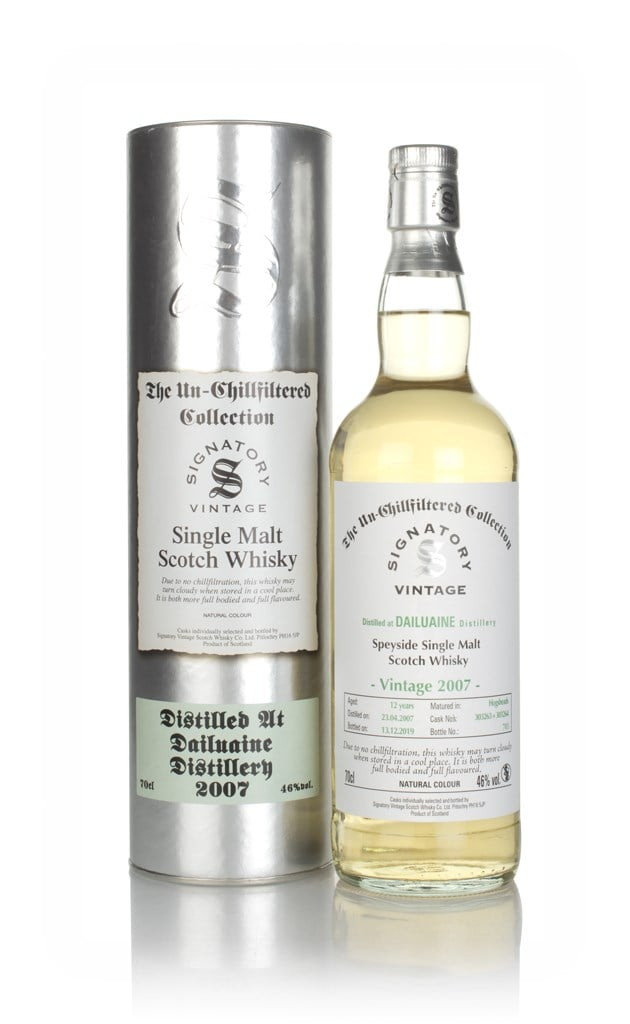 Dailuaine 12 Year Old 2007 (cask 303263 & 303264) - Un-Chillfiltered Collection (Signatory) 70cl