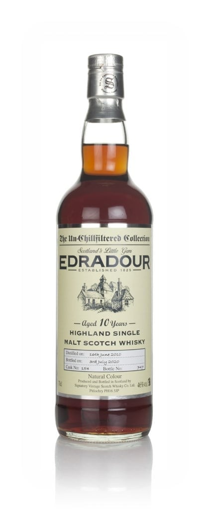 Edradour 10 Year Old 2010 (cask 154) - Un-Chillfiltered Collection (Signatory) 70cl