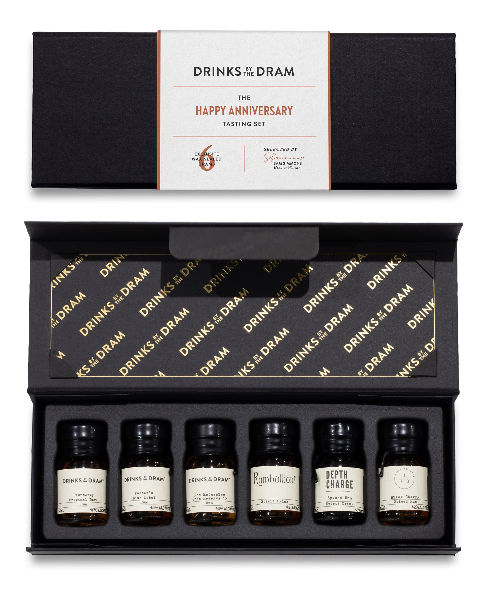 Happy Anniversary Rum Tasting Set (Black)