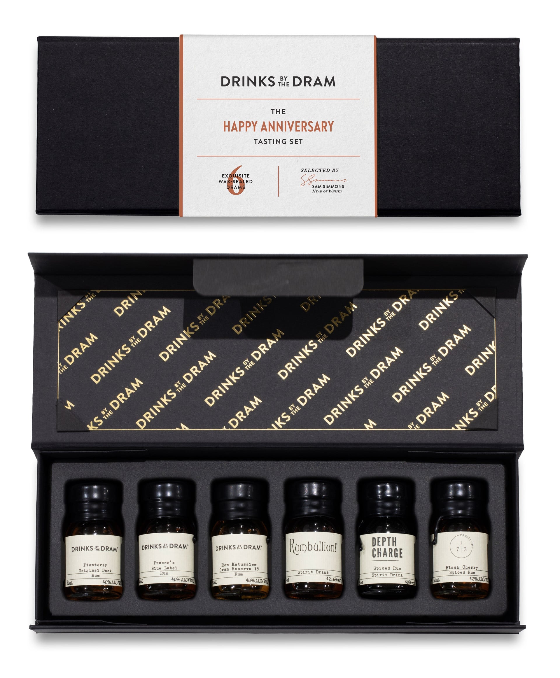 Happy Anniversary Rum Tasting Set (Black)
