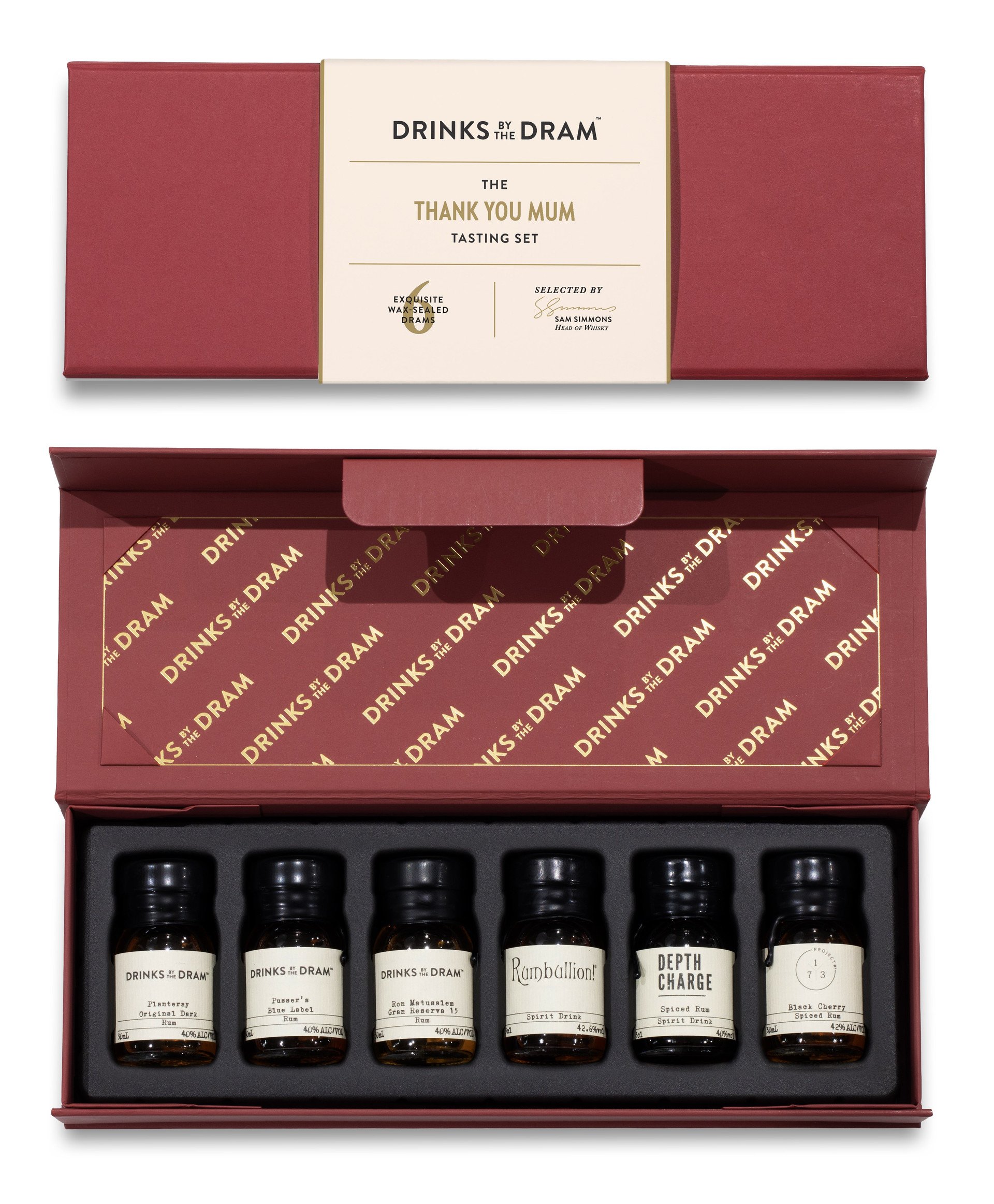 Thank You Mum Rum Tasting Set (Red) 18cl
