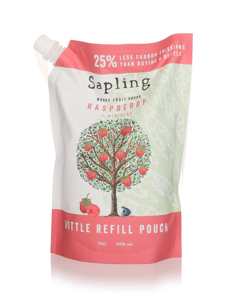 Sapling Climate Positive Raspberry & Hibiscus Vodka Pouch Refill 70cl