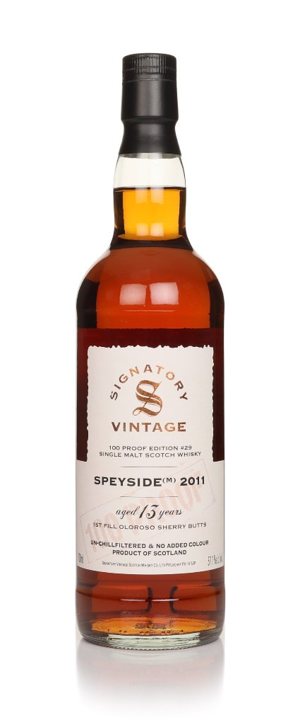 Speyside (M) 13 Year Old 2011 - 100 Proof Edition #29 (Signatory) 70cl