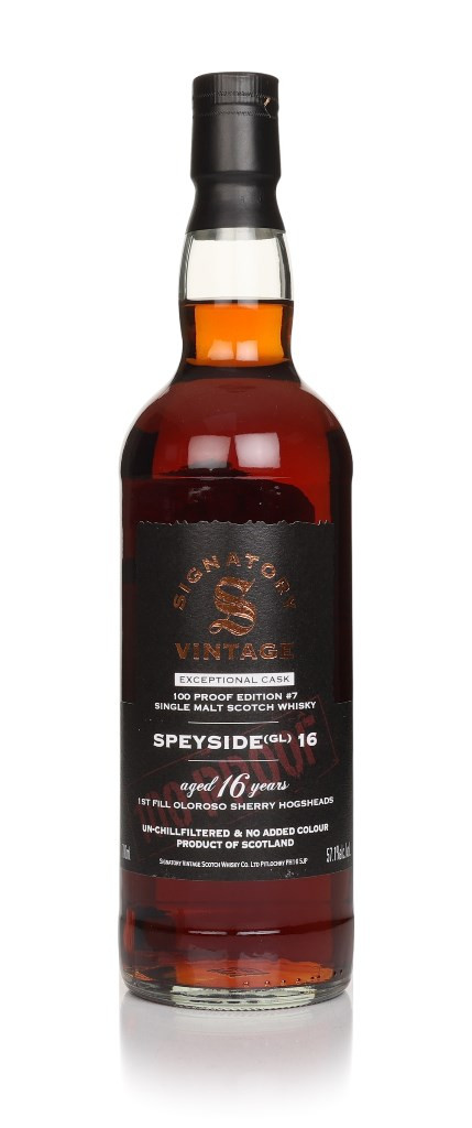 Speyside (GL) 16 Year Old 2007 Exceptional Cask - 100 Proof Edition #7 (Signatory) 70cl